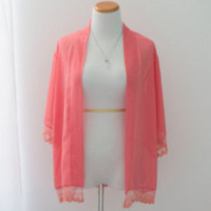Coral Lace Kimono